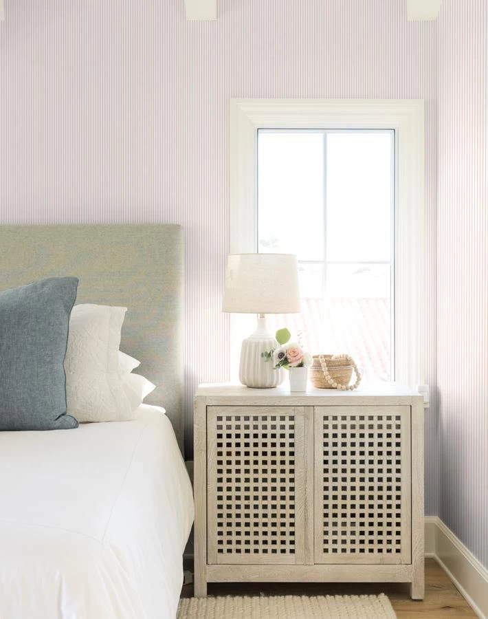 'Pinstripe' Wallpaper By Sugar Paper - Pink 4 'Pinstripe' Wallpaper By Sugar Paper - Pink - Image 2