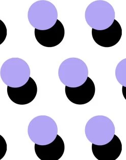 'Pop Dots' Wallpaper By Clare V. - Lavender -Wall Decoration Store Pop Dots by Clare V Lavender detail