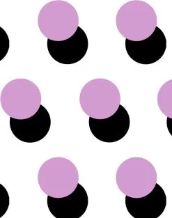 'Pop Dots' Wallpaper By Clare V. - Lilac -Wall Decoration Store Pop Dots by Clare V Lilac detail