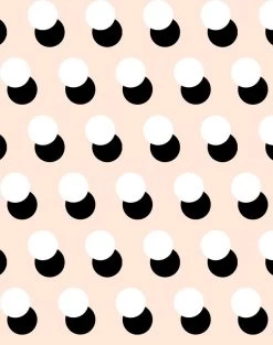 'Pop Dots' Wallpaper By Clare V. - Peach