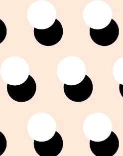 'Pop Dots' Wallpaper By Clare V. - Peach -Wall Decoration Store Pop Dots by Clare V Peach detail