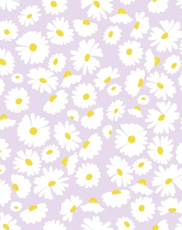 'Pop Daisy' Wallpaper By Wallshoppe - Lavender 5 'Pop Daisy' Wallpaper By Wallshoppe - Lavender - Image 3