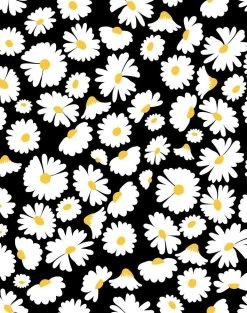 'Pop Daisy' Wallpaper By Wallshoppe - Onyx -Wall Decoration Store PopDaisy Onyx design 289c2cae e52a 45b0 8a66 542c2110e109