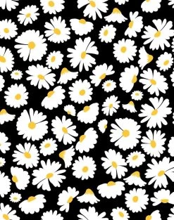 'Pop Daisy' Wallpaper By Wallshoppe - Onyx
