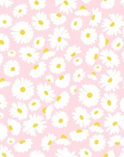 'Pop Daisy' Wallpaper By Wallshoppe - Pink
