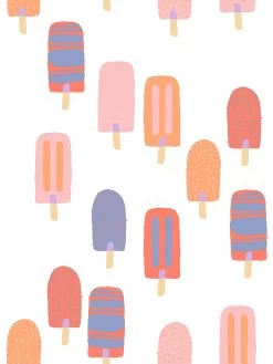 'Popsicles' Wallpaper By Tea Collection - Orange Pink