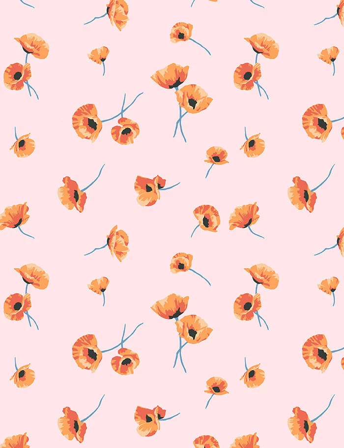 'Poppy' Wallpaper By Nathan Turner - Blush 3 'Poppy' Wallpaper By Nathan Turner - Blush