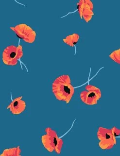 'Poppy' Wallpaper By Nathan Turner - Cadet -Wall Decoration Store Poppy Cadet P DT ea7bfde3 3421 4157 bb63 8b14278afc77