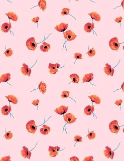 'Poppy' Wallpaper By Nathan Turner - Pink