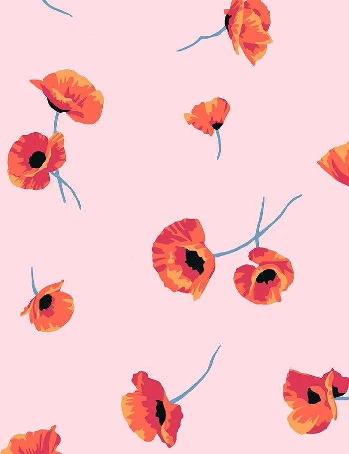'Poppy' Wallpaper By Nathan Turner - Pink 5 'Poppy' Wallpaper By Nathan Turner - Pink - Image 3