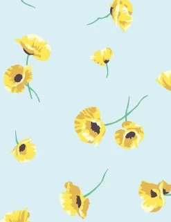 'Poppy' Wallpaper By Nathan Turner - Sky -Wall Decoration Store Poppy Sky P DT 481d9f52 e5b6 42db a07d 075c2a21adac
