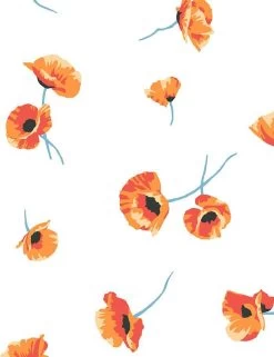 'Poppy' Wallpaper By Nathan Turner - White -Wall Decoration Store Poppy White P 1 39406d43 fb10 46de b90c b9ab95afc2b1