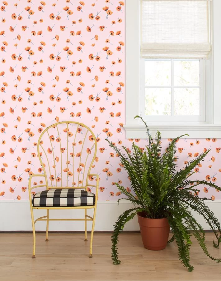 'Poppy' Wallpaper By Nathan Turner - Blush 4 'Poppy' Wallpaper By Nathan Turner - Blush - Image 2