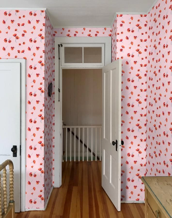 'Poppy' Wallpaper By Nathan Turner - Pink 4 'Poppy' Wallpaper By Nathan Turner - Pink - Image 2