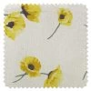 'Fabric By The Yard - Poppy - Yellow On Raw Canvas -Wall Decoration Store Poppy Yellow Raw Canvas Detail