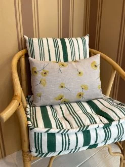 'Fabric By The Yard - Poppy - Yellow On Flax Linen -Wall Decoration Store Poppy Yellow on Flax Linen 13inx18in RS ca54cc19 4ee9 42f9 a70d c9e23369eba1