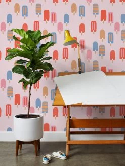 'Popsicles' Wallpaper By Tea Collection - Pink -Wall Decoration Store Popsicles by Tea Collection Pink RS