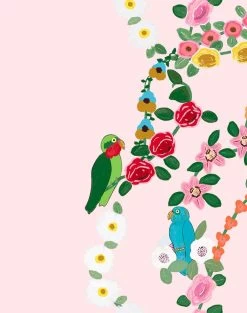 'Rainbow Garden Stripe' Wallpaper By Carly Beck - Piggy Bank