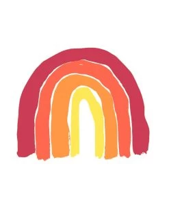 'Rainbows' Wallpaper By Tea Collection - Red -Wall Decoration Store Rainbows Red deail