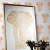 'Raja The Orange Elephant' Mirrored Art By Artshoppe