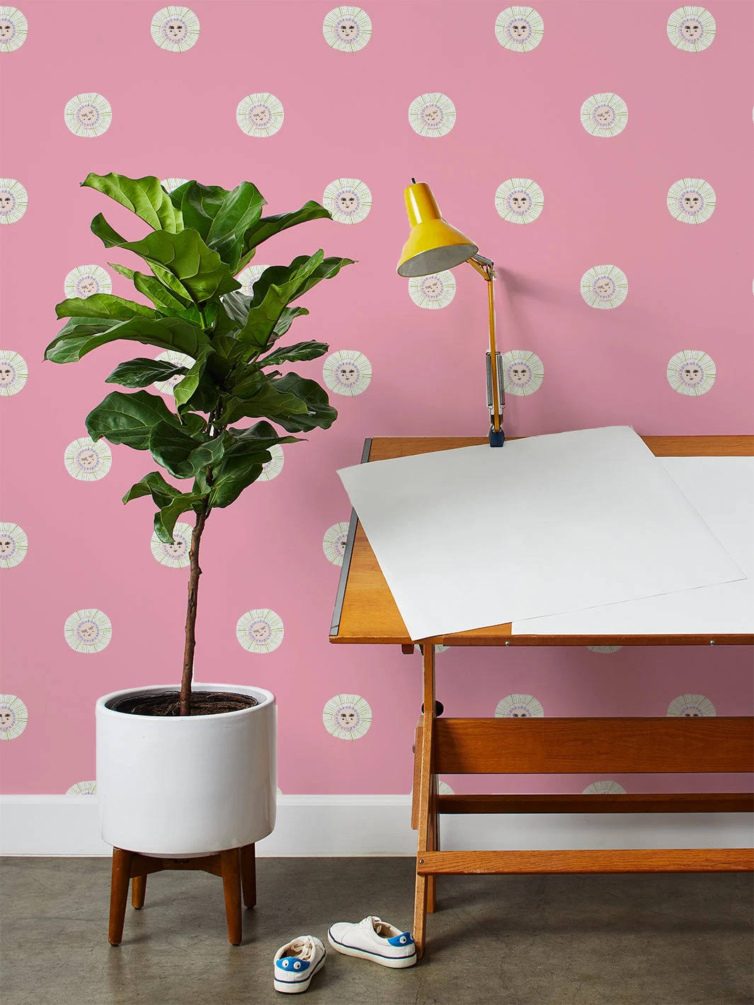 'Rising Sun' Wallpaper By Tea Collection - Pink 4 'Rising Sun' Wallpaper By Tea Collection - Pink - Image 2
