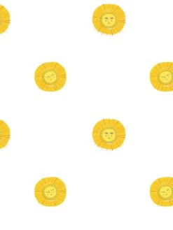 'Rising Sun' Wallpaper By Tea Collection - White