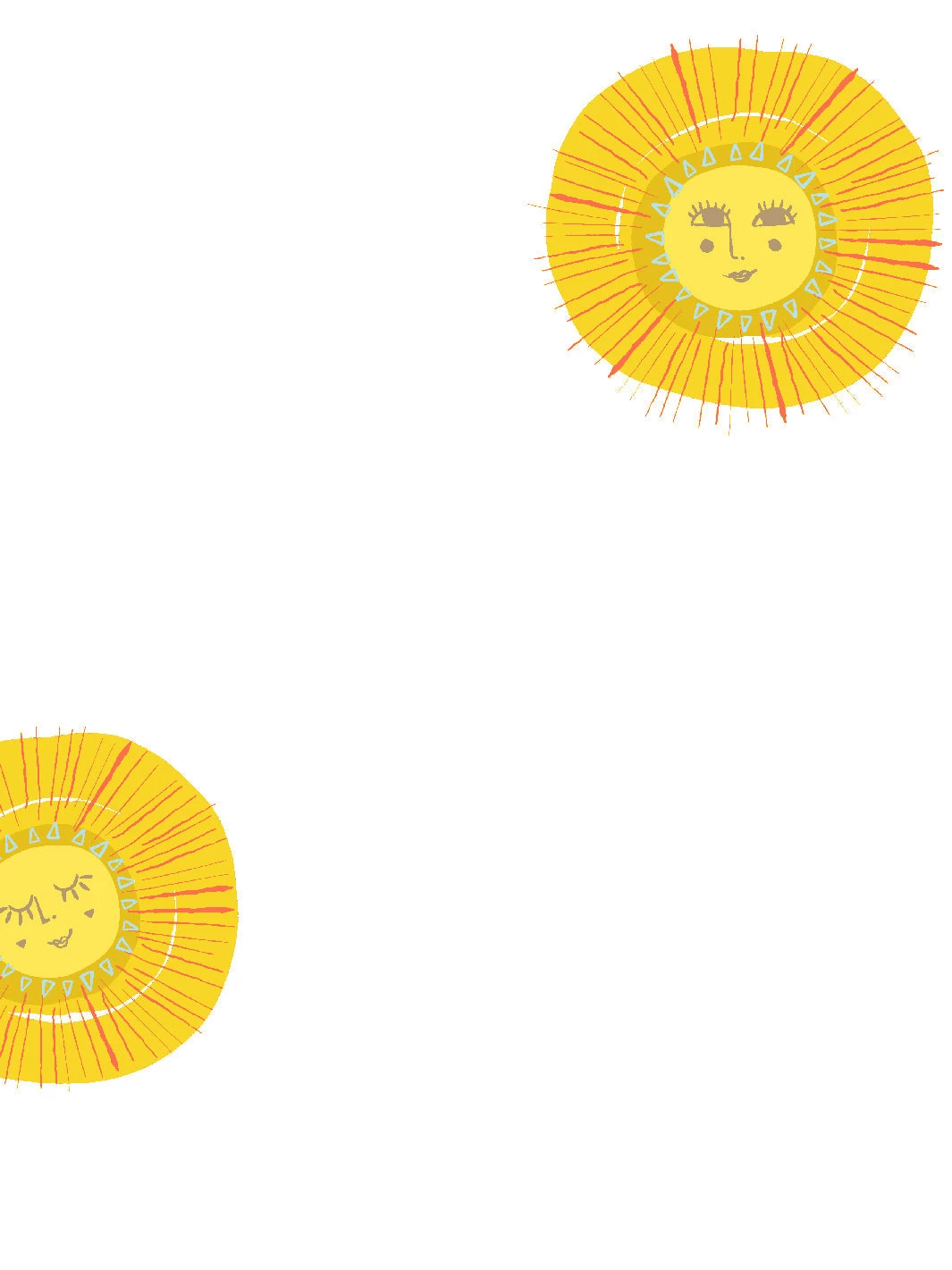 'Rising Sun' Wallpaper By Tea Collection - White 5 'Rising Sun' Wallpaper By Tea Collection - White - Image 3