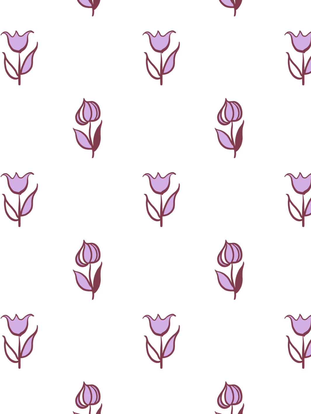 'Rita's Flowers' Wallpaper By Lingua Franca - Maroon Lilac 4 'Rita's Flowers' Wallpaper By Lingua Franca - Maroon Lilac - Image 2