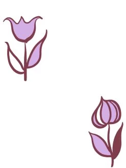 'Rita's Flowers' Wallpaper By Lingua Franca - Maroon Lilac 7 'Rita's Flowers' Wallpaper By Lingua Franca - Maroon Lilac -Wall Decoration Store Ritas Flowers MaroonLilac Detail