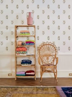 'Rita's Flowers' Wallpaper By Lingua Franca - Oatmeal