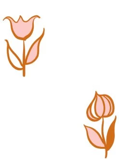 'Rita's Flowers' Wallpaper By Lingua Franca - Rust Pink -Wall Decoration Store Ritas Flowers RustPink Detail