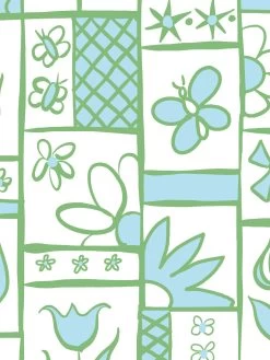 'Rita's Kitchen' Wallpaper By Lingua Franca - Green Blue 6 'Rita's Kitchen' Wallpaper By Lingua Franca - Green Blue -Wall Decoration Store Ritas Kitchen GreenBlue