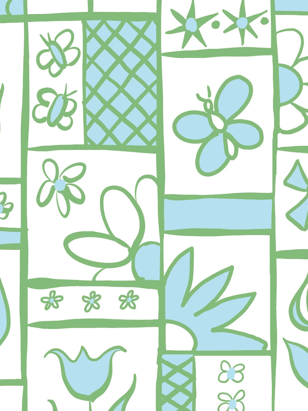 'Rita's Kitchen' Wallpaper By Lingua Franca - Green Blue 4 'Rita's Kitchen' Wallpaper By Lingua Franca - Green Blue - Image 2