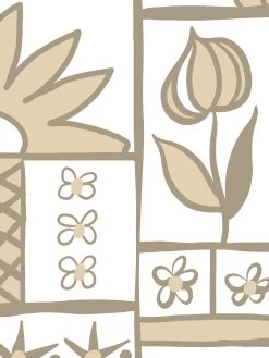 'Rita's Kitchen' Wallpaper By Lingua Franca - Oatmeal -Wall Decoration Store Ritas Kitchen Oatmeal Detail