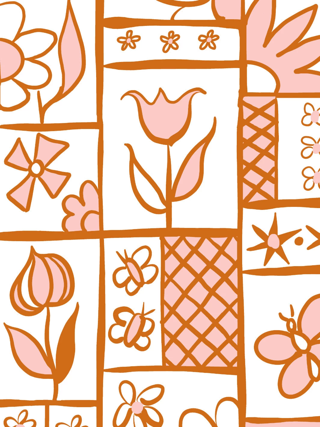 'Rita's Kitchen' Wallpaper By Lingua Franca - Rust Pink 4 'Rita's Kitchen' Wallpaper By Lingua Franca - Rust Pink - Image 2