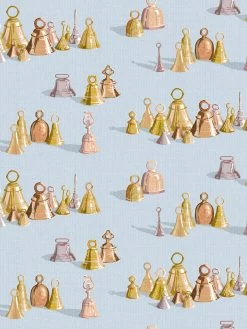 'All The Bells' Wallpaper By Sarah Jessica Parker - Misty Blue