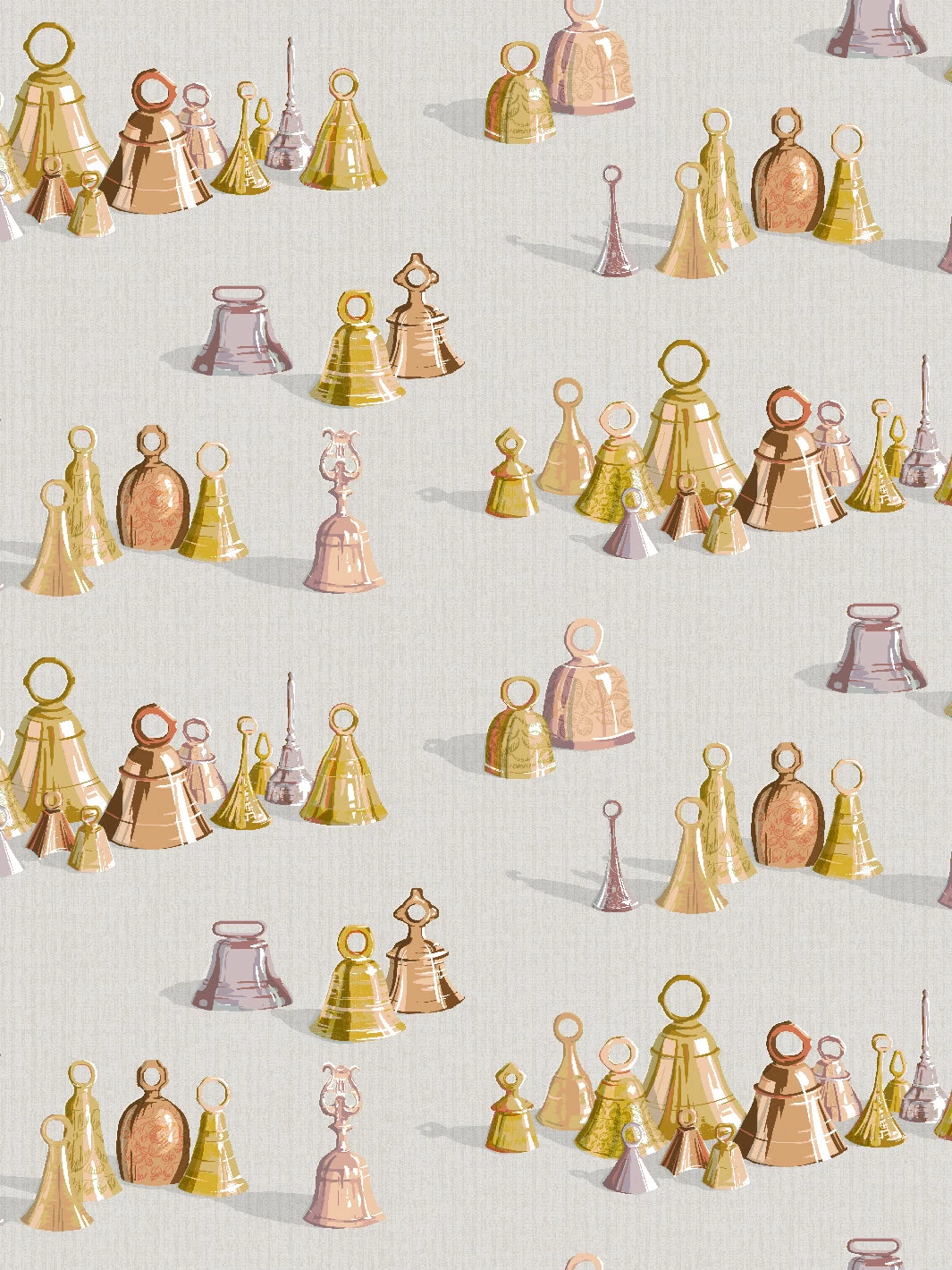'All The Bells' Wallpaper By Sarah Jessica Parker - Silver 3 'All The Bells' Wallpaper By Sarah Jessica Parker - Silver