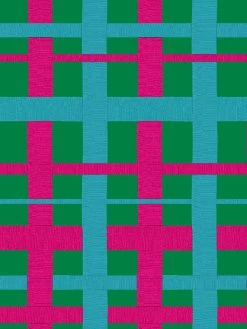 'Crosstown Plaid' Wallpaper By Sarah Jessica Parker - Peacock On Emerald