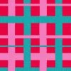 'Crosstown Plaid' Wallpaper By Sarah Jessica Parker - Teal On Geranium