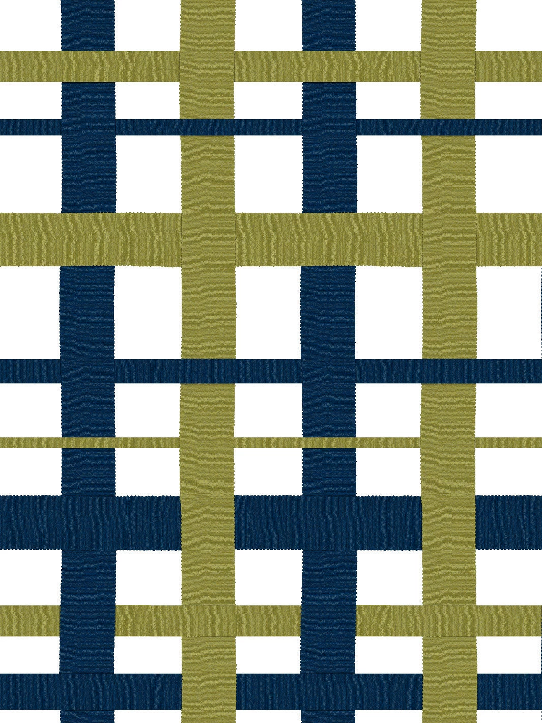 'Crosstown Plaid On White' Wallpaper By Sarah Jessica Parker - Navy Olive 3 'Crosstown Plaid On White' Wallpaper By Sarah Jessica Parker - Navy Olive
