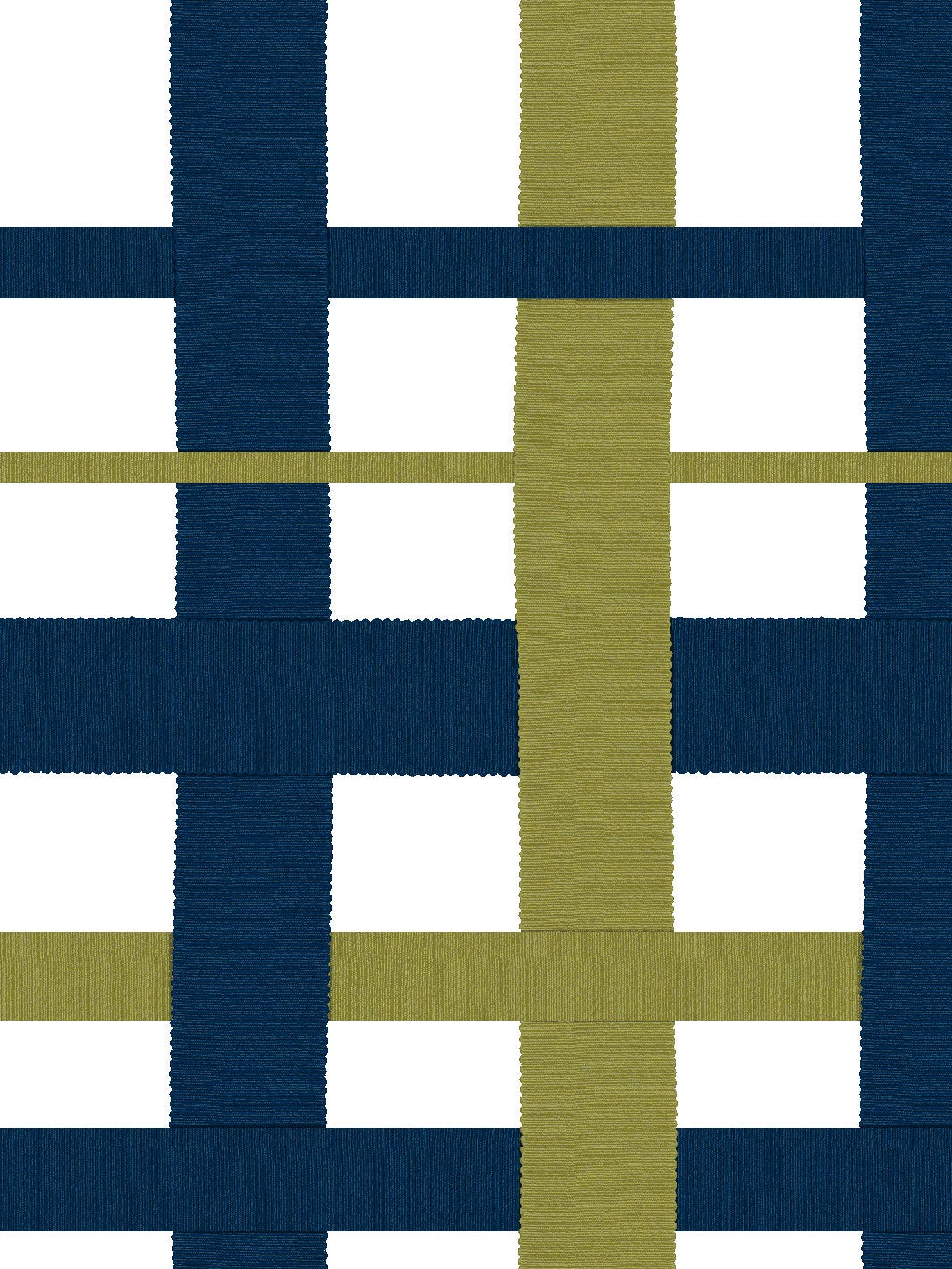 'Crosstown Plaid On White' Wallpaper By Sarah Jessica Parker - Navy Olive 5 'Crosstown Plaid On White' Wallpaper By Sarah Jessica Parker - Navy Olive - Image 3