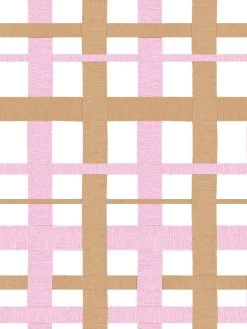 'Crosstown Plaid On White' Wallpaper By Sarah Jessica Parker - Pecan Slipper