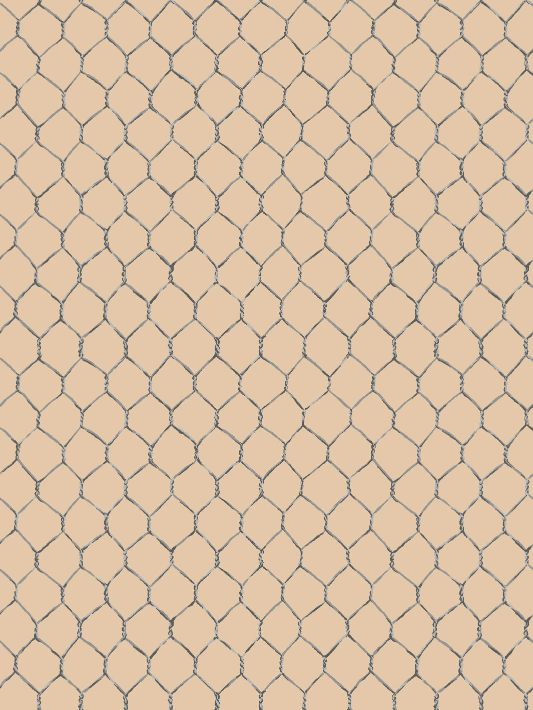 'Evelyn's Chicken Wire' Wallpaper By Sarah Jessica Parker - Metal On Driftwood 3 'Evelyn's Chicken Wire' Wallpaper By Sarah Jessica Parker - Metal On Driftwood