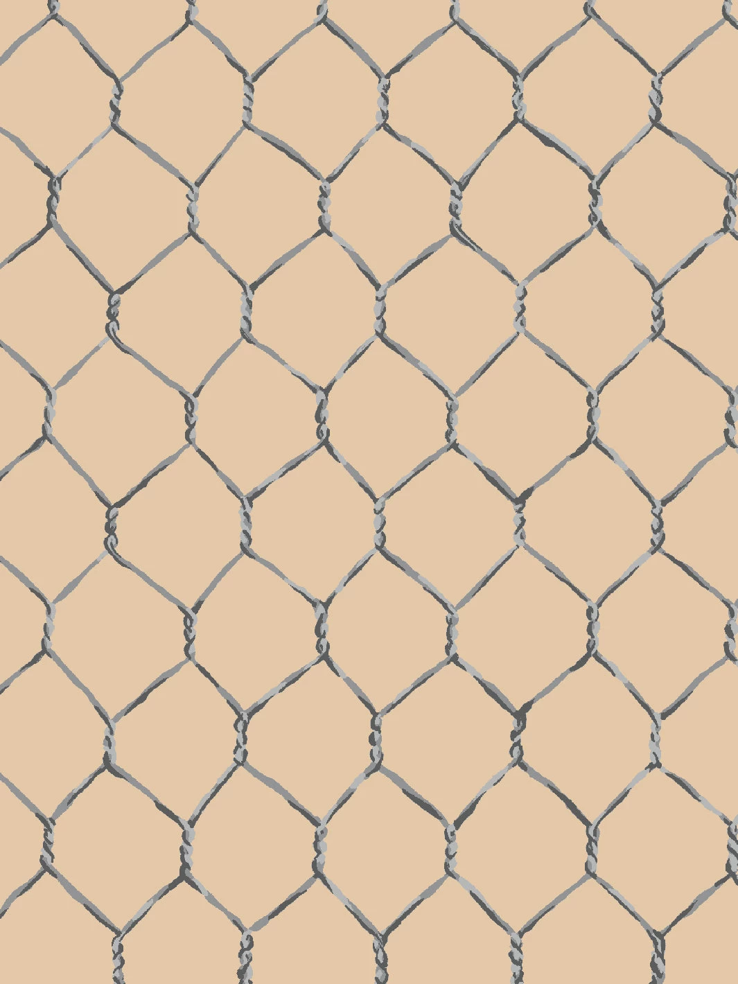 'Evelyn's Chicken Wire' Wallpaper By Sarah Jessica Parker - Metal On Driftwood 4 'Evelyn's Chicken Wire' Wallpaper By Sarah Jessica Parker - Metal On Driftwood - Image 2
