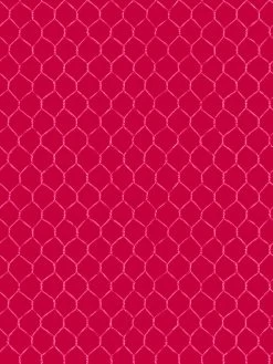'Evelyn's Chicken Wire' Wallpaper By Sarah Jessica Parker - Pink On Geranium
