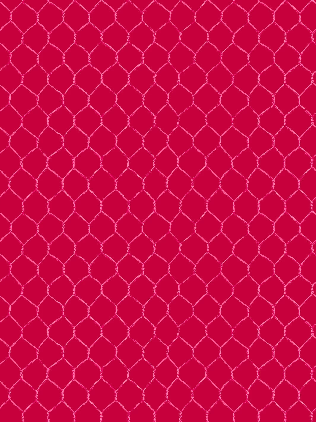 'Evelyn's Chicken Wire' Wallpaper By Sarah Jessica Parker - Pink On Geranium 3 'Evelyn's Chicken Wire' Wallpaper By Sarah Jessica Parker - Pink On Geranium