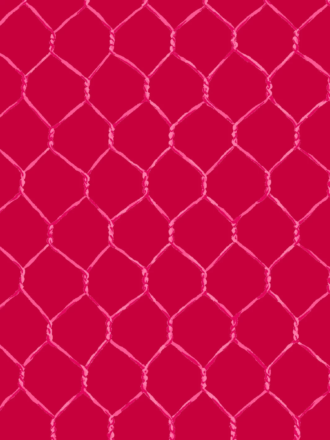 'Evelyn's Chicken Wire' Wallpaper By Sarah Jessica Parker - Pink On Geranium 5 'Evelyn's Chicken Wire' Wallpaper By Sarah Jessica Parker - Pink On Geranium - Image 3