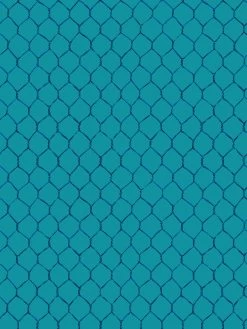 'Evelyn's Chicken Wire' Wallpaper By Sarah Jessica Parker - Sapphire On Peacock