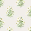'Fleur De Camomille' Wallpaper By Sarah Jessica Parker - Parchment -Wall Decoration Store SJP Fleur de Camomille Parchment Design