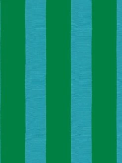 'Grosgrain Stripe' Wallpaper By Sarah Jessica Parker - Emerald Peacock -Wall Decoration Store SJP Grosgrain Stripe Emerald Peacock Detail